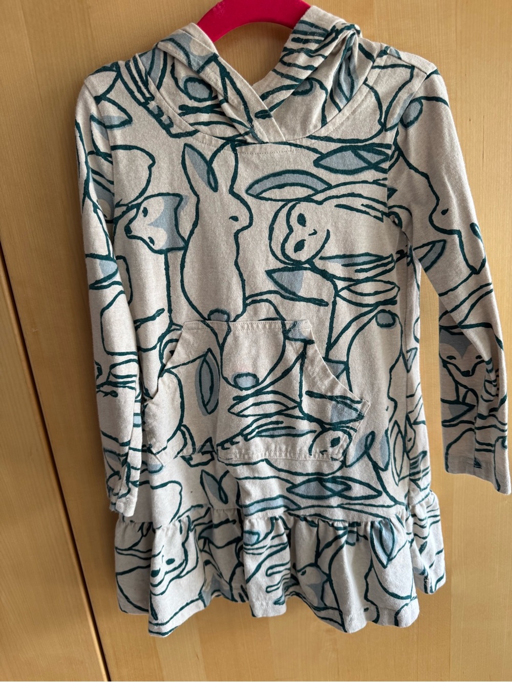Tea Collection Cream and Teal Knit Dress - Size 4